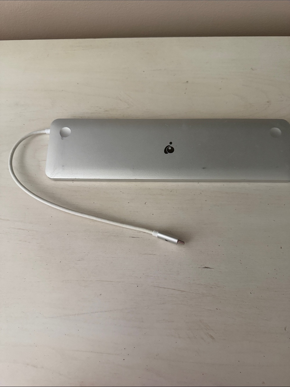 Silver USB-C Aluminum Hub with Cable - Unbranded